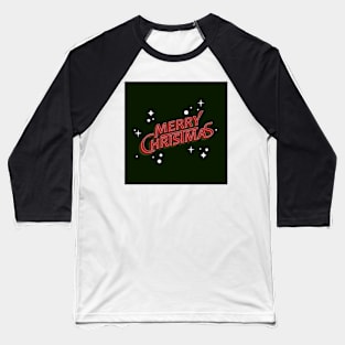 Merry Christmas Typo with background Baseball T-Shirt